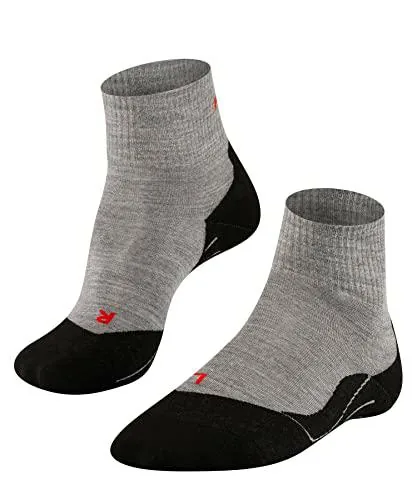 FALKE TK5 Wander Short Calcetines De Senderismo Hombre Lana De Merino Negro Más Colores Accesorios De Montaña En Trekking O Camping Para Calzado De Hombres sin patrón y reforzado 1 Par