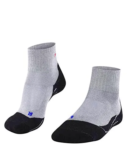 FALKE TK2 Short Cool Calcetines De Senderismo Mujer Transpirable De Secado Rápido Negro Gris Más Colores Accesorios De Montaña En Trekking O Camping Para Calzado Sin patrón vegano 1 Par