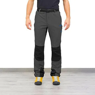 Izas Leyte Pantalones Trekking, Hombre, Gris Oscuro/Negro, M