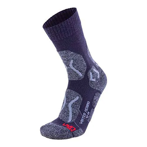 UYN S100050 TREKKING WINTER MERINO Socks Men's Melange antracita/negro 38