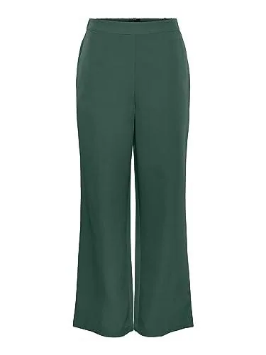 PIECES PCBOZZY HW WIDE PLAIN PANT NOOS BC, Trousers Mujer