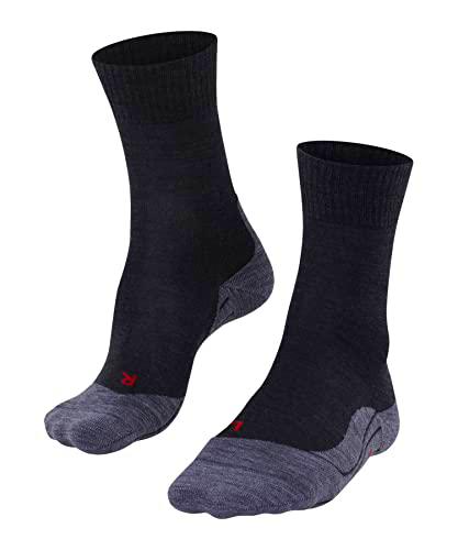 Falke TK5 Calcetines De Senderismo Mujer Lana De Merino Negro Gris Más Colores Accesorios De Montaña En Trekking O Camping para Calzado De Hombres sin patrón y Reforzado 1 Par
