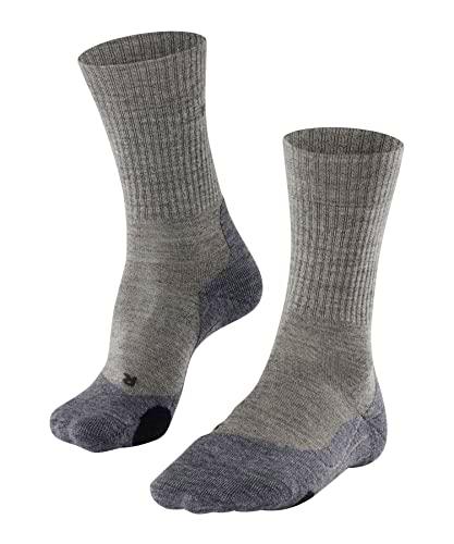 FALKE TK2 Explore Wool Calcetines De Senderismo Hombre Merino Azul Gris Más Colores Accesorios De Montaña En Trekking O Camping Para Calzado De Hombres sin patrón y reforzado 1 Par