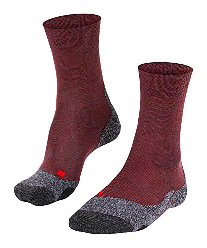 FALKE TK2 Melange Calcetines De Senderismo Mujer Lana De Merino Azul Gris Más Colores Accesorios De Montaña En Trekking O Camping Para Calzado De Hombres con patrón y reforzado 1 Par