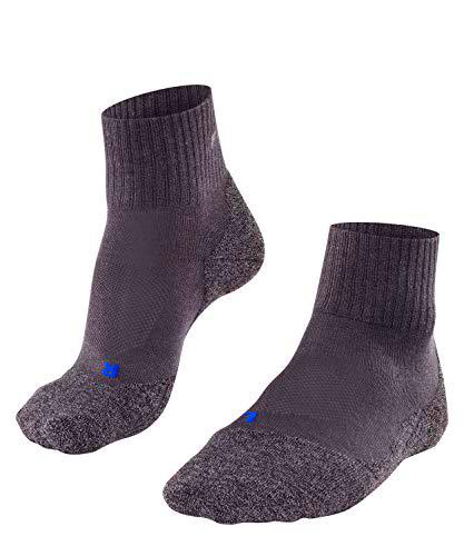 FALKE TK2 Short Cool Calcetines De Senderismo Hombre Transpirable De Secado Rápido Negro Gris Más Colores Accesorios De Montaña En Trekking O Camping Para Calzado De Hombres Sin patrón vegano 1 Par
