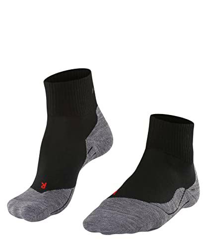 FALKE TK5 Wander Short Calcetines De Senderismo Hombre Lana De Merino Negro Más Colores Accesorios De Montaña En Trekking O Camping Para Calzado De Hombres sin patrón y reforzado 1 Par
