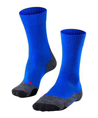 FALKE TK2 Explore Calcetines De Senderismo Hombre Lana De Merino Negro Gris Más Colores Accesorios De Montaña En Trekking O Camping Para Calzado De Hombres sin patrón y reforzado 1 Par