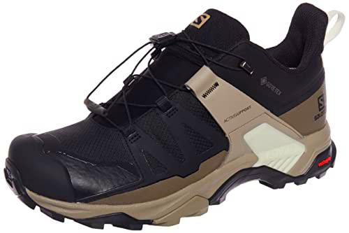 SALOMON X Ultra 4, Sneaker Hombre, Negro/Vintage Caki/Vanilla Ice, 43 1/3 EU