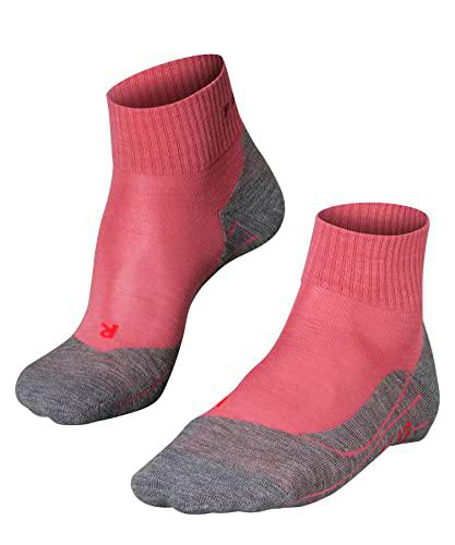 FALKE TK5 Wander Short Calcetines De Senderismo Mujer Lana De Merino Negro Más Colores Accesorios De Montaña En Trekking O Camping Para Calzado sin patrón y reforzado 1 Par