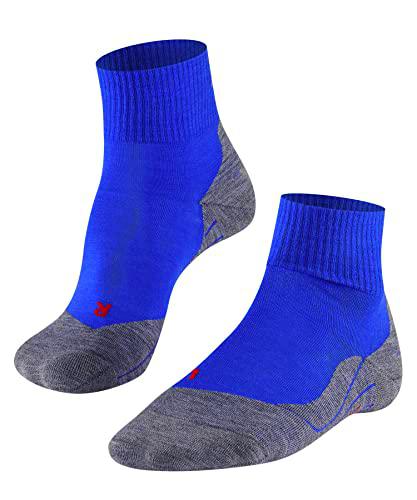 FALKE TK5 Wander Short Calcetines De Senderismo Hombre Lana De Merino Negro Más Colores Accesorios De Montaña En Trekking O Camping Para Calzado De Hombres sin patrón y reforzado 1 Par