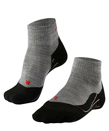 FALKE TK5 Wander Short Calcetines De Senderismo Mujer Lana De Merino Negro Más Colores Accesorios De Montaña En Trekking O Camping Para Calzado sin patrón y reforzado 1 Par