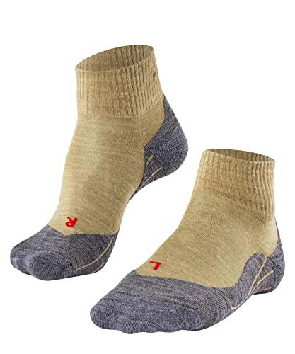 FALKE TK5 Wander Short Calcetines De Senderismo Mujer Lana De Merino Negro Más Colores Accesorios De Montaña En Trekking O Camping Para Calzado sin patrón y reforzado 1 Par