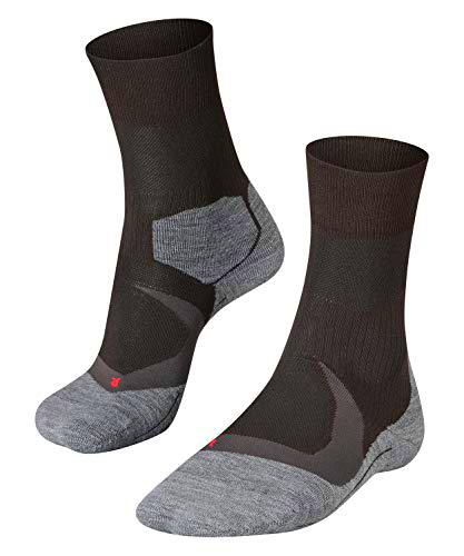 FALKE TK2 Explore Calcetines De Senderismo Hombre Lana De Merino Negro Gris Más Colores Accesorios De Montaña En Trekking O Camping Para Calzado De Hombres sin patrón y reforzado 1 Par