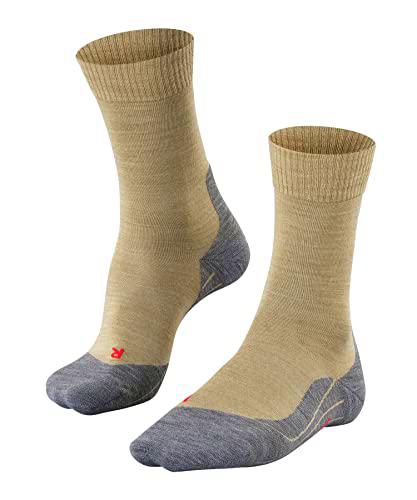 FALKE TK5 Calcetines De Senderismo Hombre Lana De Merino Negro Gris Más Colores Accesorios De Montaña En Trekking O Camping Para Calzado De Hombres sin patrón y reforzado 1 Par