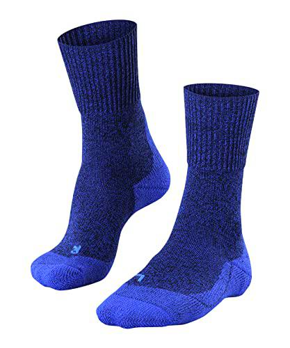 FALKE TK1 Adventure Wool Calcetines De Senderismo Hombre Merino Azul Gris Más Colores Accesorios De Montaña En Trekking O Camping Para Calzado De Hombres sin patrón y reforzado 1 Par