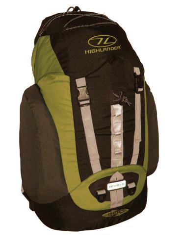 HIGHLANDER Explorer - Macuto de Senderismo, Color Negro, Talla 45 L