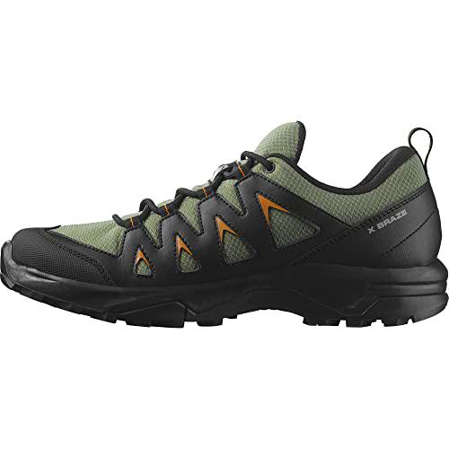 SALOMON X Braze Gore-Tex, Botas de Hiking Hombre, Multicolor Deep Lichen Green Black Marmalade, 46 2/3 EU