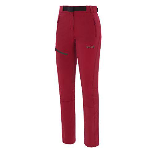 Izas Helga Pantalones Trekking, Mujer, Rojo Mineral/Gris Oscuro, XL