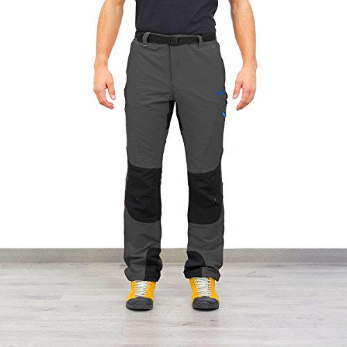 Izas Leyte Pantalones Trekking, Hombre, Gris Oscuro/Negro, M