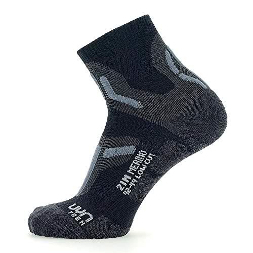 UYN S100241 TREKKING 2IN MERINO LOW CUT Socks Hombre Black/Grey 41