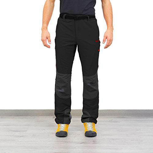 Izas Leyte Pantalones Trekking, Hombre, Negro/Gris Oscuro, S