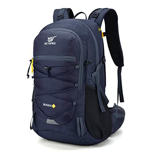 SKYSPER BOGDA 35 Mochila de Senderismo 35L Impermeable Mochila de Trekking para Hombre Mujer Mochilas de Marcha Macuto para Viajes Excursiones Acampadas Montaña Ciclismo al aire libre