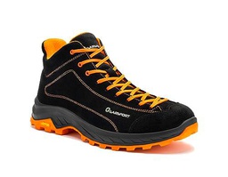 GARSPORT Rozes Mid, Trekking Shoe Hombre, Negro/Naranja, 42 EU