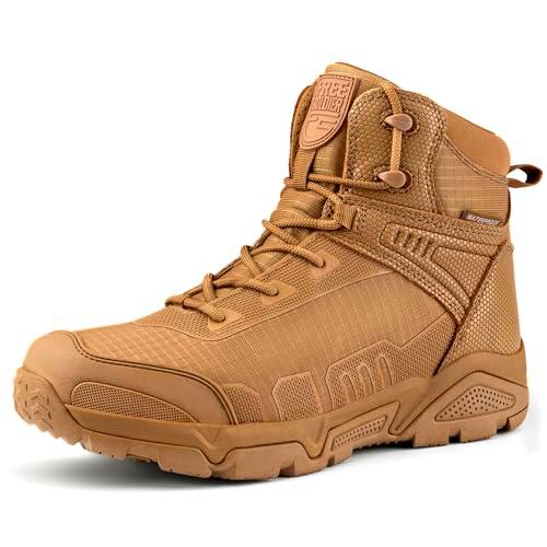 FREE SOLDIER Botas de Escalada Impermeable Tacticas Hombre Botas Militares Transpirables Botas de Seguridad Hombre Trabajo Ligeros Zapatos de Montaña Trekking()