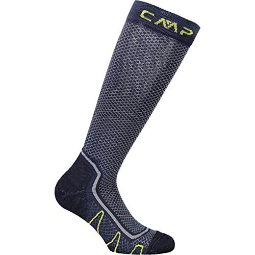 CMP - Calcetines altos trekking lana, Azul oscuro, 36/38