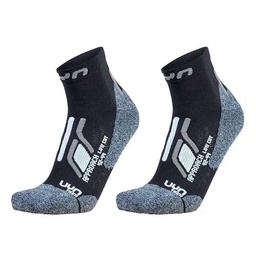 UYN Man Trekking Approach Low Cut Socks 2PRS Pack, Negro/Gris