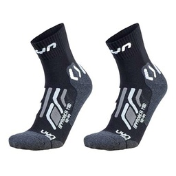 UYN Man Trekking Approach Mid Socks 2PRS Pack, Negro/Gris