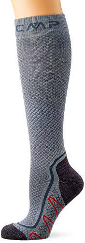 CMP - Calcetines altos trekking lana, Gris, 46/48