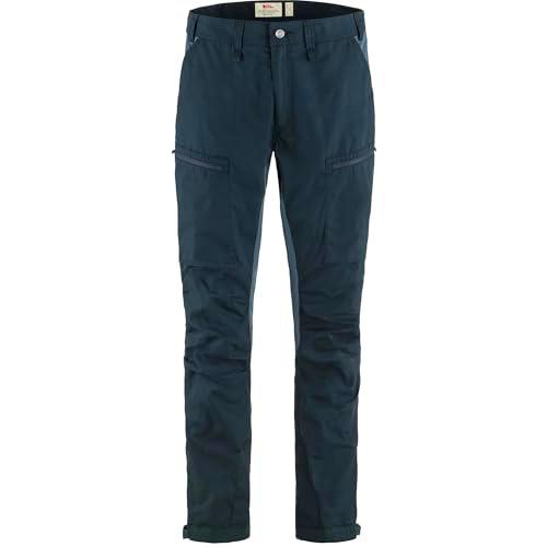 Fjallraven 82890R-555-570 Abisko Lite Trekking TRS M Reg Pants Hombre Dark Navy-Mountain Blue Tamaño 50
