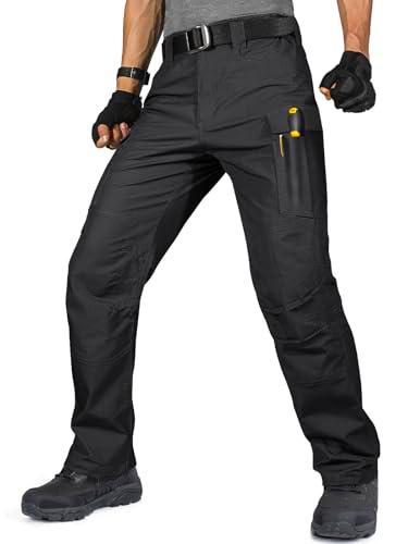 FREE SOLDIER Pantalones de Trabajo para Hombres, Pantalones Cargo Tácticos de Ajuste Relajado con Múltiples Bolsillos