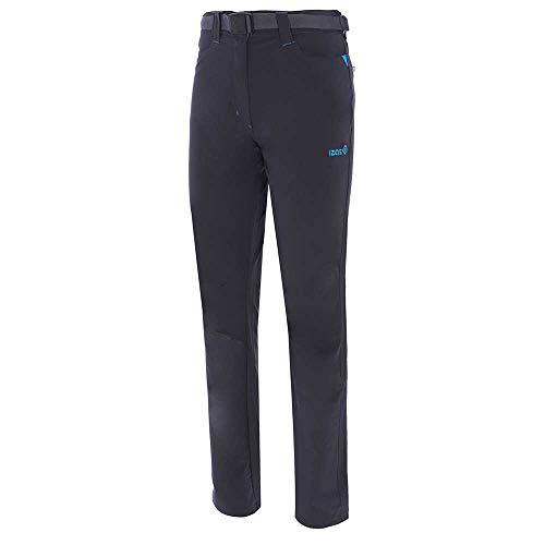 Izas Torla Pantalones Trekking, Mujer, Gris Oscuro/Turquesa, L
