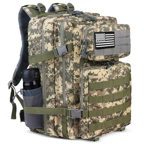 Zavothy Mochila Tácticas Militar Mochila Viaje 45L Gran Capacidad Mochilas Hombre Mochila Molle Senderismo al aire libre