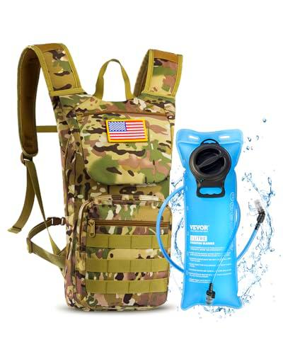 VEVOR Mochila de Hidratación, Mochila de Agua con Depósito de Agua de TPU de 3 L