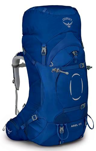Osprey Ariel Mochilas de senderismo para mujeres - Correas de hombro y cinturón Fit-on-the-Fly personalizables &amp; Torso ajustable