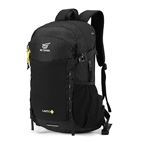 SKYSPER 30L Mochila de Senderismo y Trekking para Hombres Mujeres con Protector de Lluvia Mochilas de Marcha Macutos Mochilas de día para Viajes Excursiones Acampadas Ciclismo al aire libre